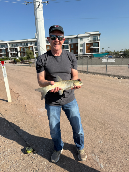 Arizona grass carp success at the dock!