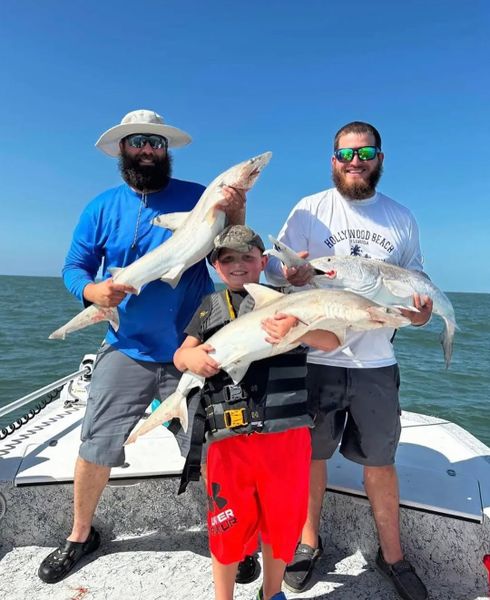 First cast, first catch in Galveston.