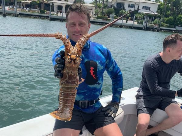 Magnificent Lobster on display!#MiamiBeach