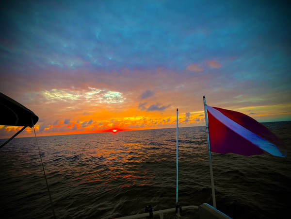 Perfect sunset cruising in Key Largo waters.