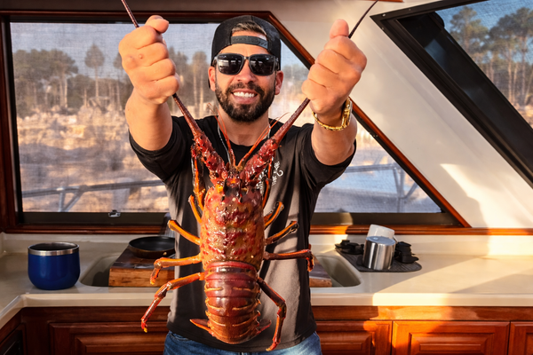Fresh spiny lobster caught on San Diego cruise!