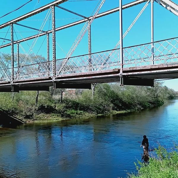 Perfect fishing spot beneath the bridge in Lantz NS.