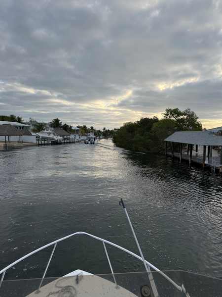 Cruising the peaceful canals of Key Largo waters.