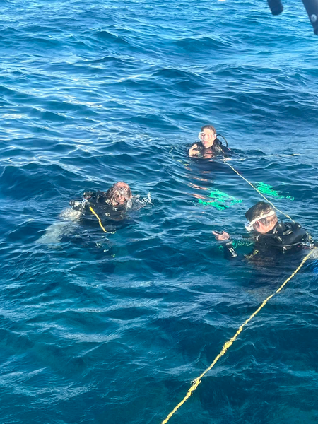 Exploring the crystal-clear waters of Key Largo underwater!