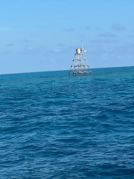 Tower marks prime Key Largo waters for adventure.