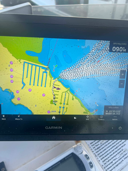 Navigating Key Largo waters with precision marine GPS technology.