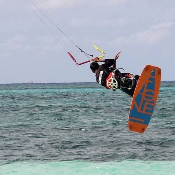 Soaring above Miami's crystal-clear waters with perfect style!