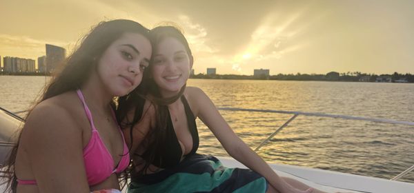 Perfect sunset cruise vibes in Miami waters!