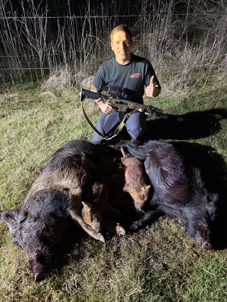 Outstanding wild hog hunting success in Forney Texas!
