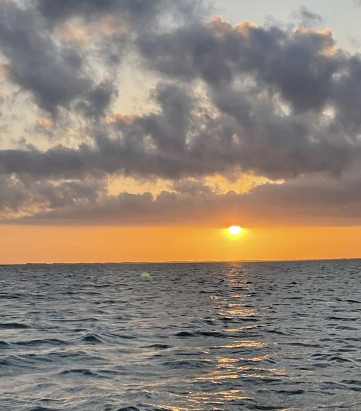 Sunrise over Florida fishing waters 