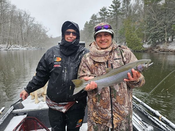 When the rainbow trout bite!