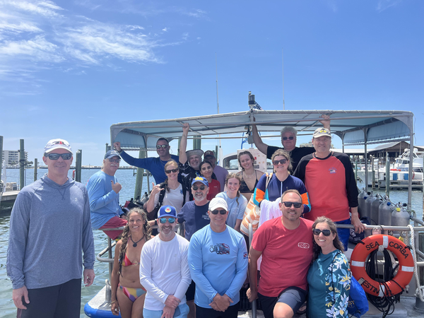 17 water sports enthusiasts having a blast at ScubaTech Destin
