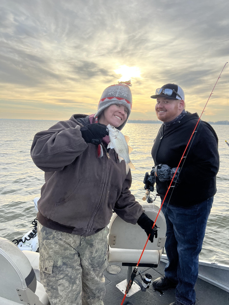 Nice Lake Lavon white bass on light tackle!