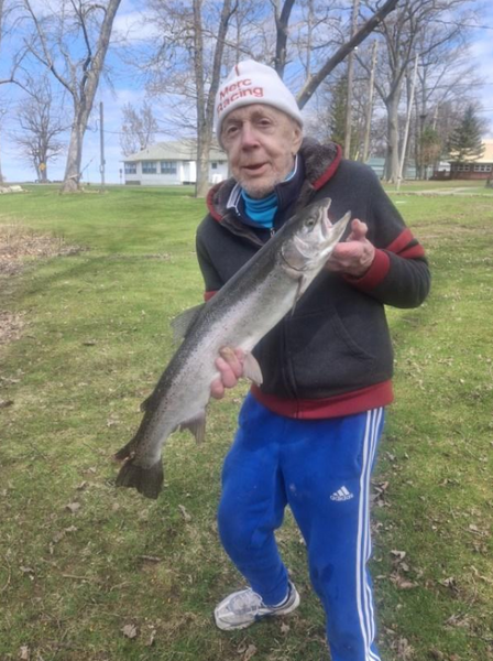 Salmon River wade fishing success.