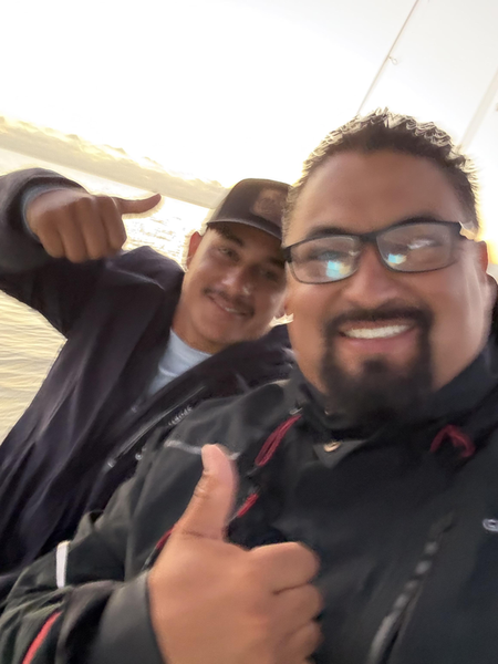 Great day on the water at South Padre Island with partly cloudy skies.