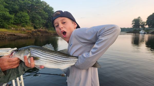 Nice striped bass from Old Orchard Beach waters!