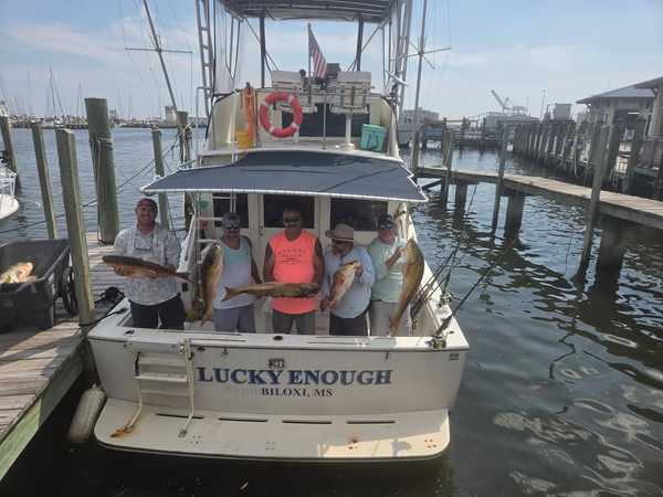 Fresh Mississippi Gulf Coast redfish at the dock!