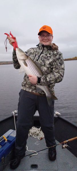 Patience pays off with a Striped Bass catch!