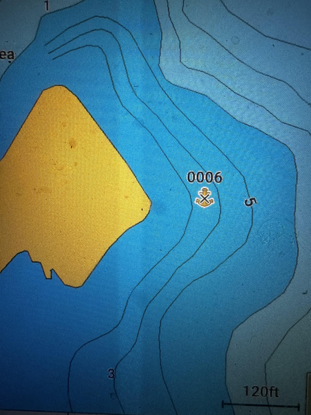 Navigation chart reveals Lake Erie's underwater terrain perfectly.
