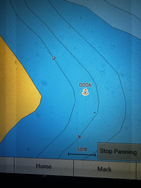 Lake Erie navigation chart shows depth contours for hunting.