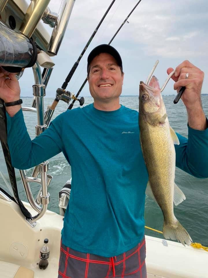 Solitary fisherman with a big 22-inch catch