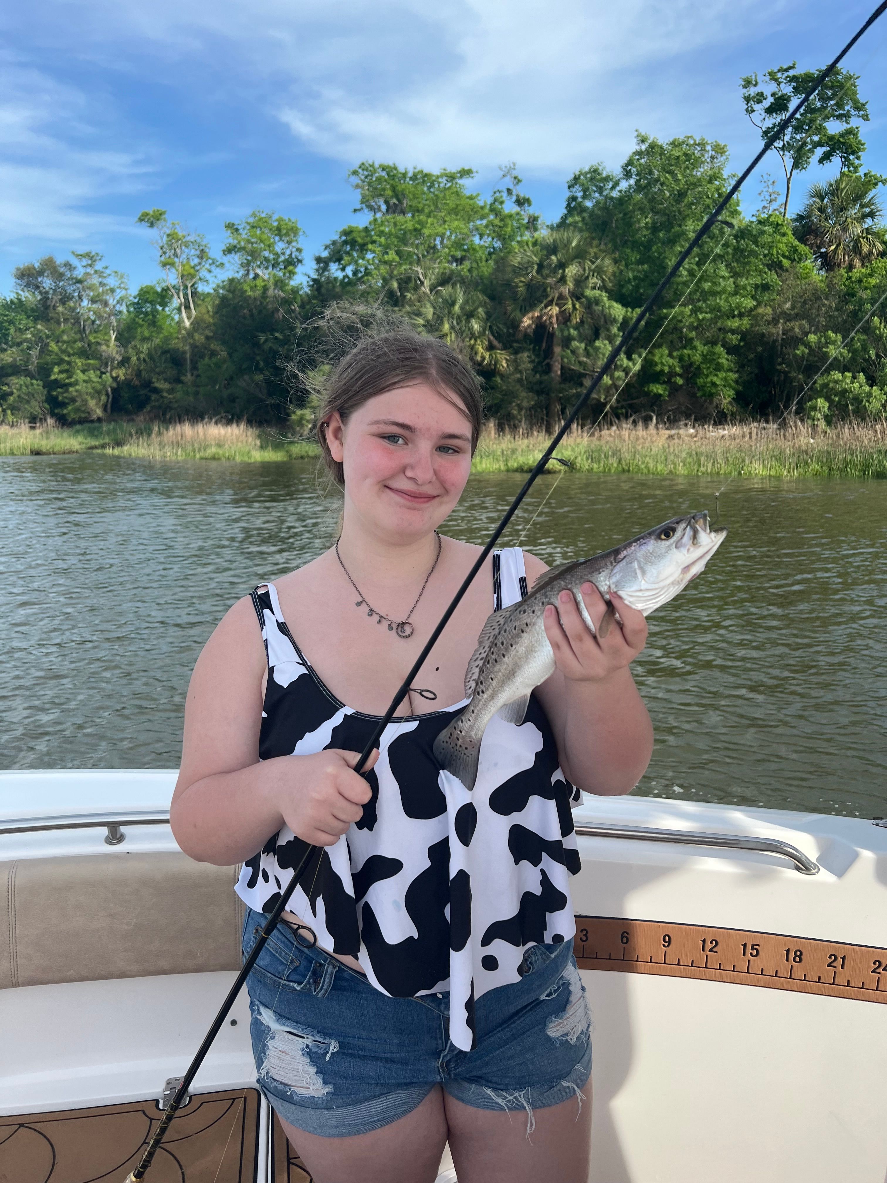 Spotted Weakfish caught while fishing