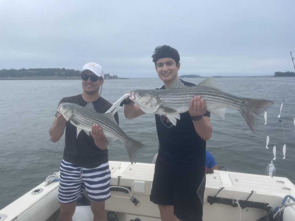 Big Striped Bass double-header scored on a Deep Sea adventure!