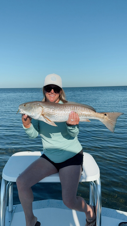 Nice redfish on fly fishing light tackle today!