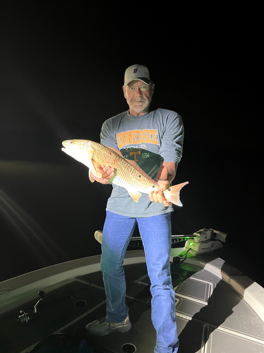 Nice redfish on the jig tonight! Multiple techniques paying off.
