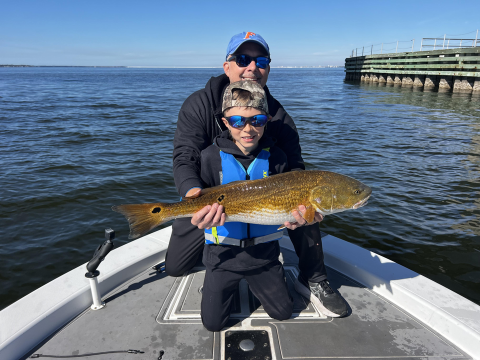 A peaceful day of fishing on the lake.