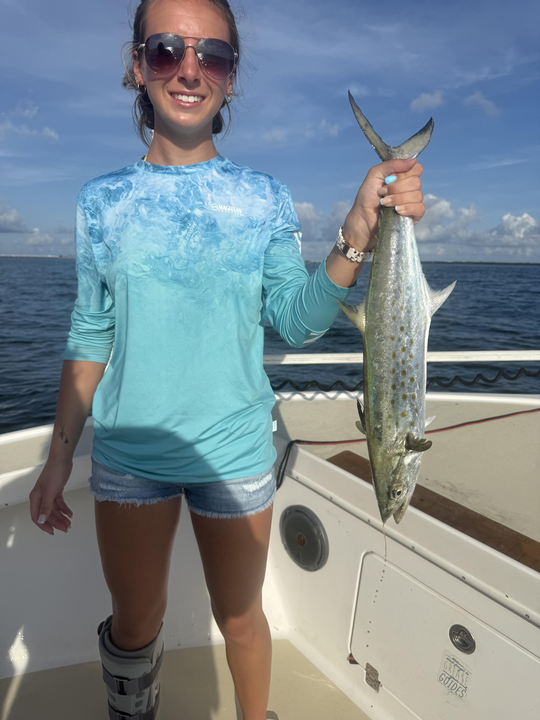 Reeling in the best Spanish Mackerel with deep sea jigging in St. Pete!