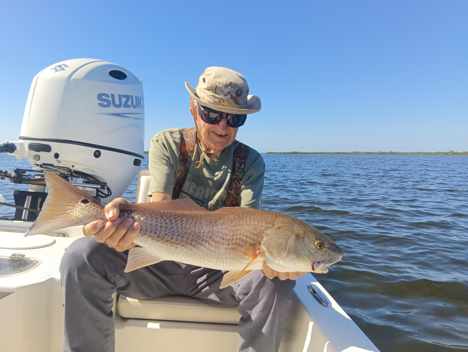 Nice redfish using jigging and trolling techniques at Bayport Park!