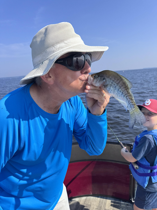Light tackle magic lands a beautiful white crappie in Sabine Parish!