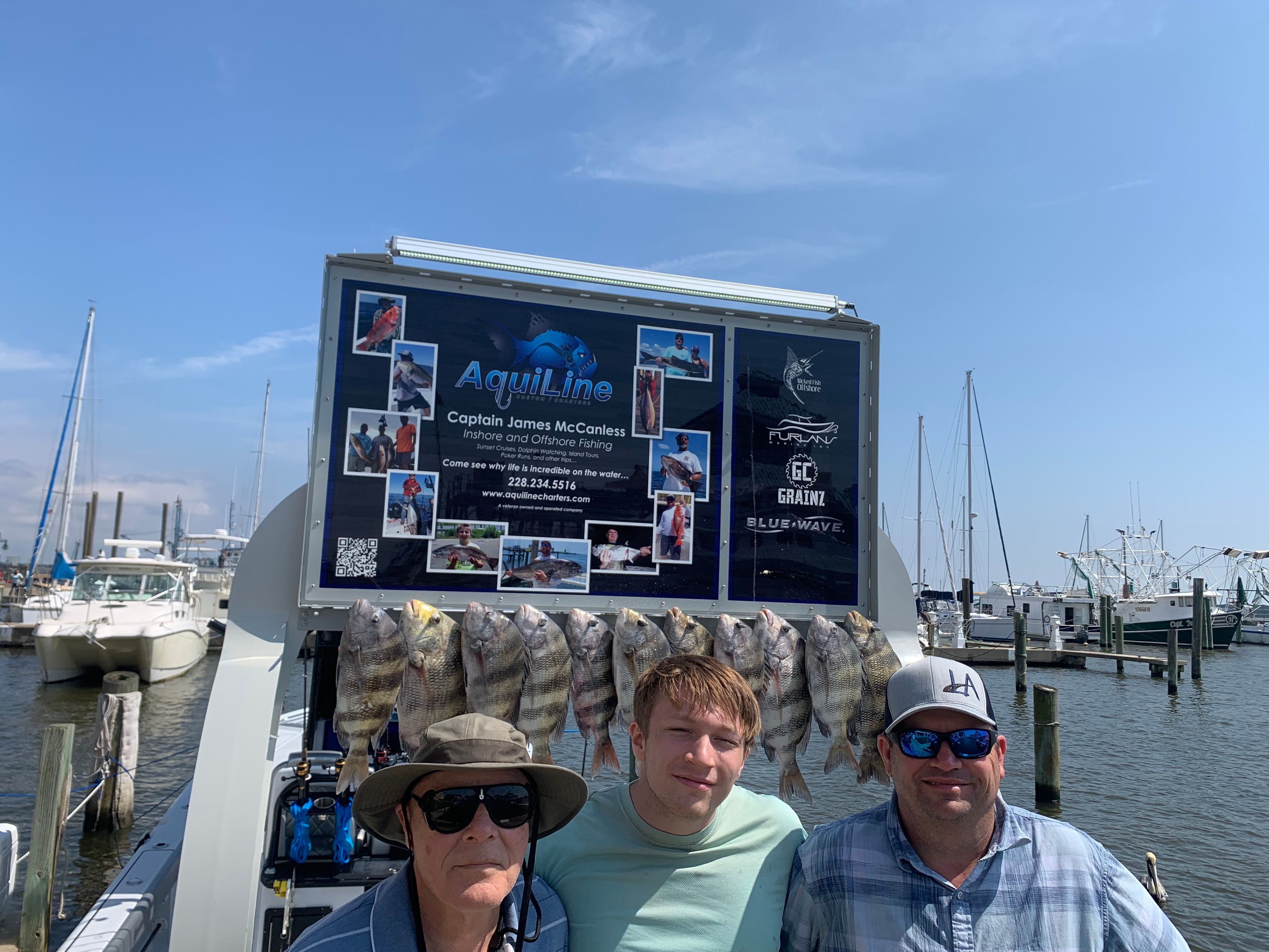 Sheepshead fish caught by 11 people fishing