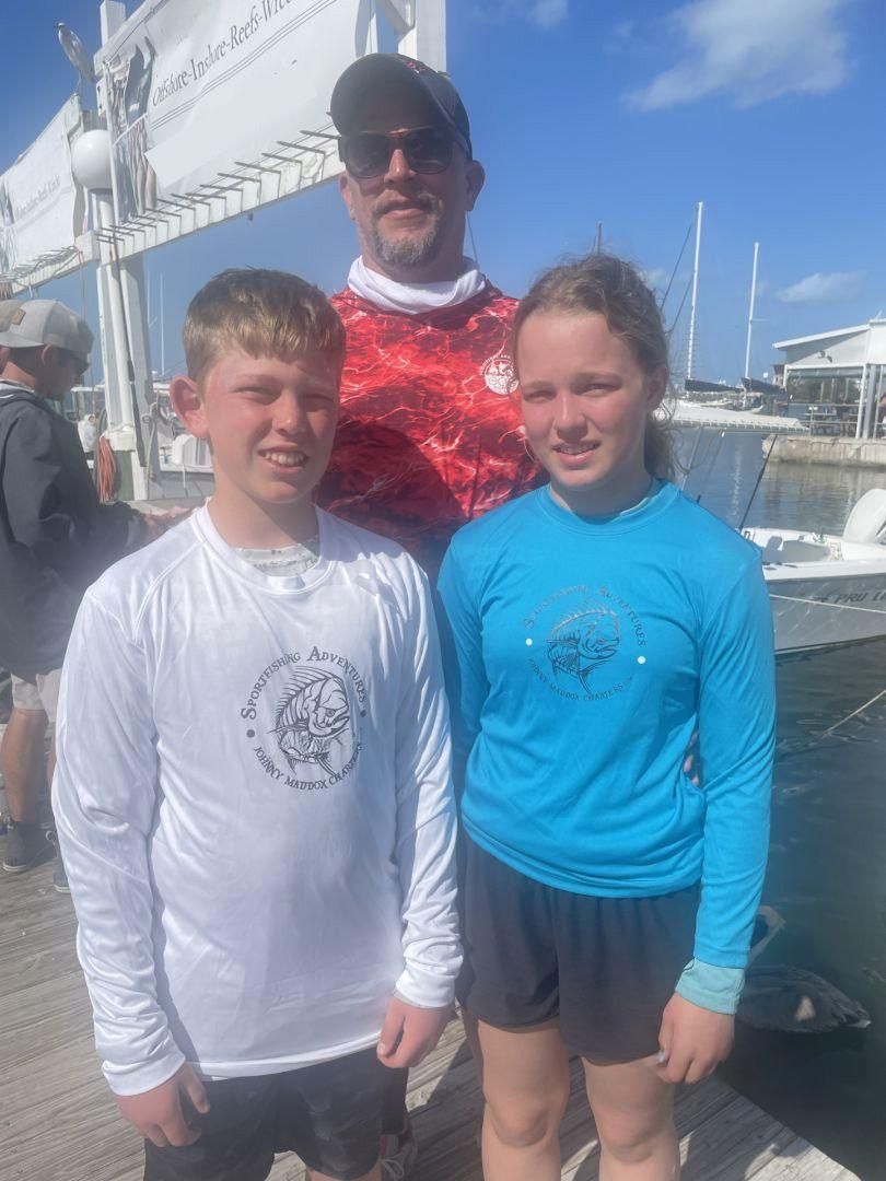 Three people fishing on an unknown location