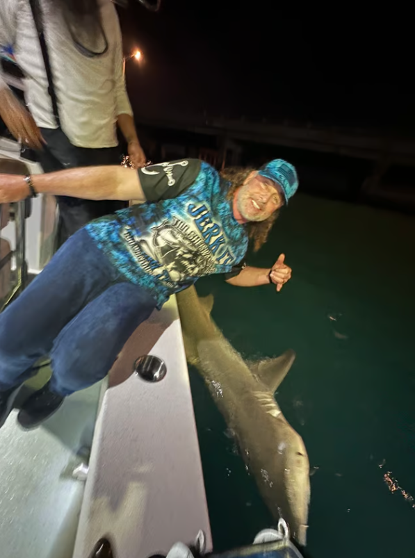 Sandbar shark caught while fishing at an unknown location