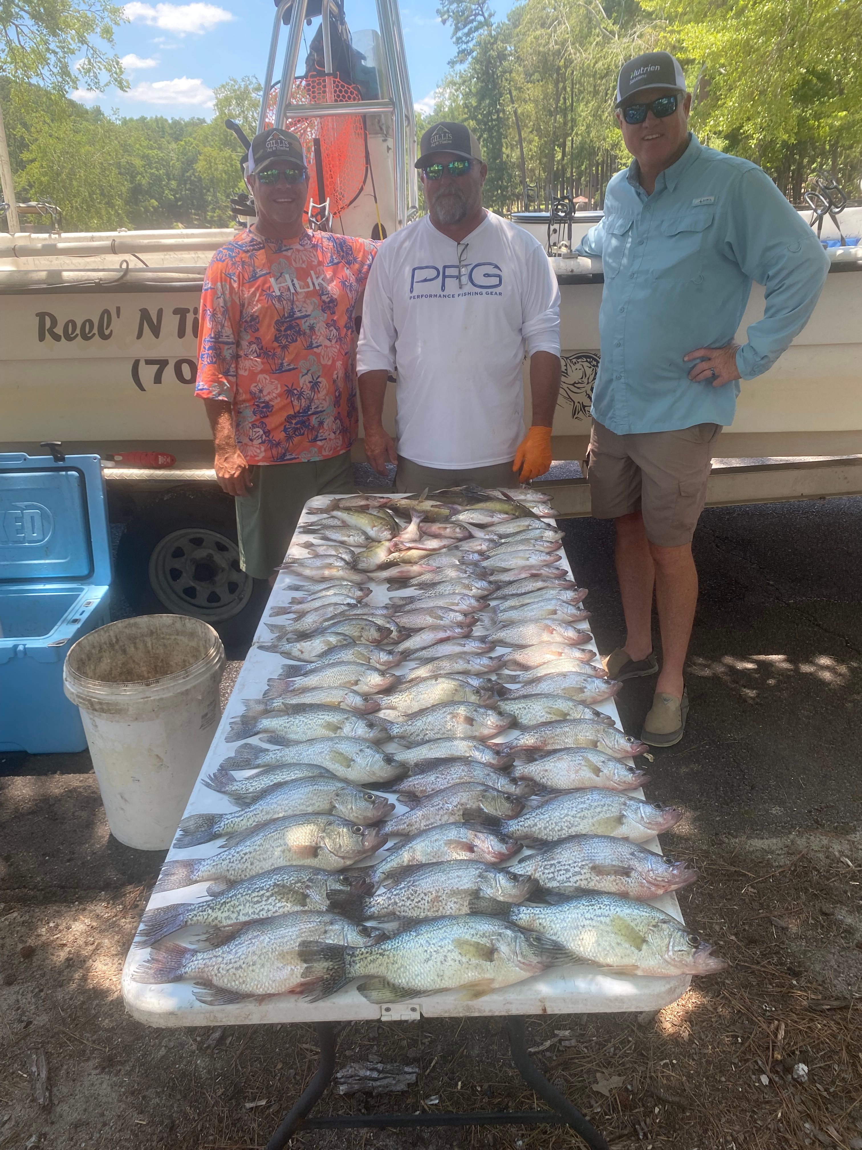 A fishing trip with 3 people