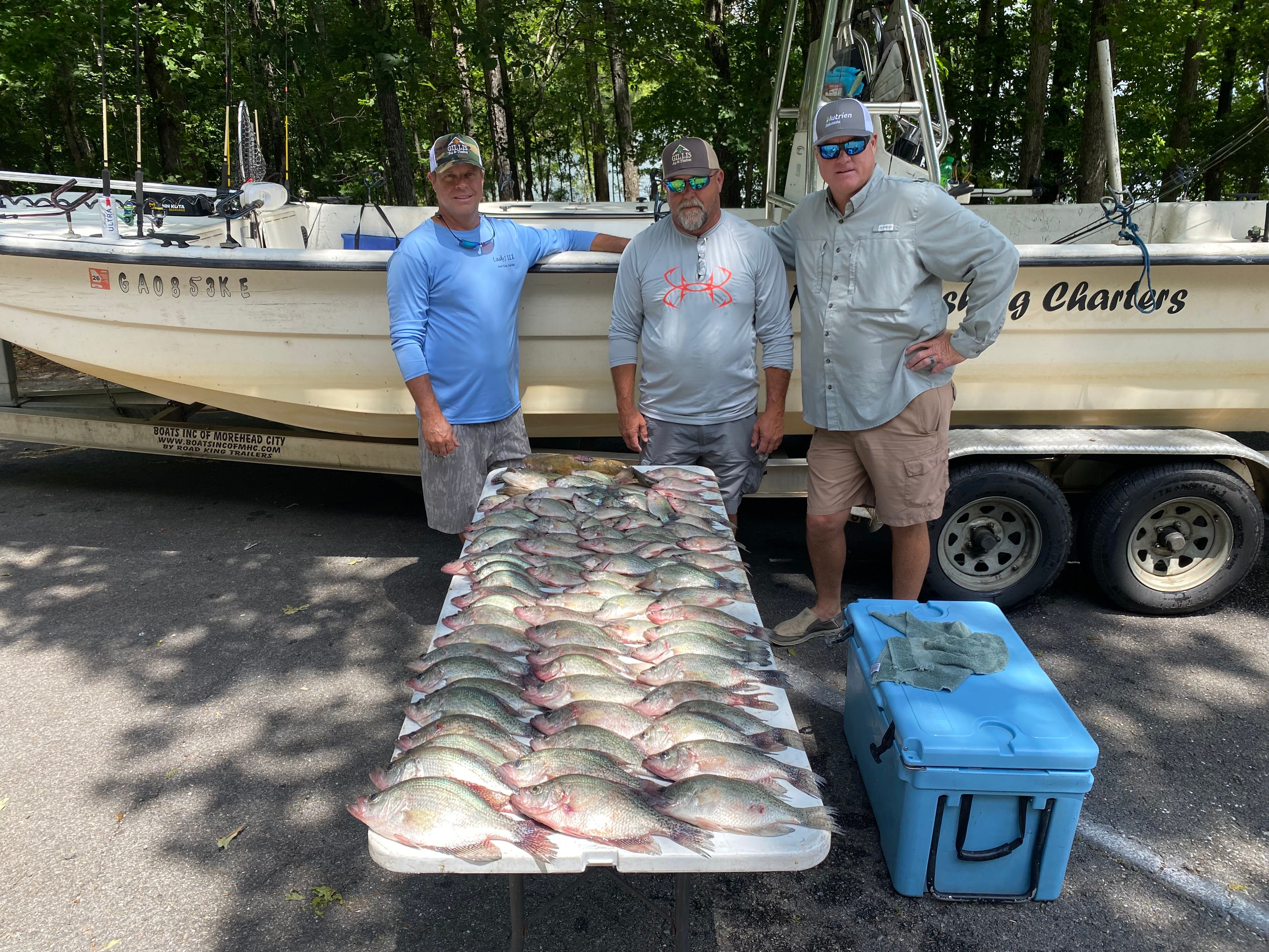 White crappie fish caught while fishing