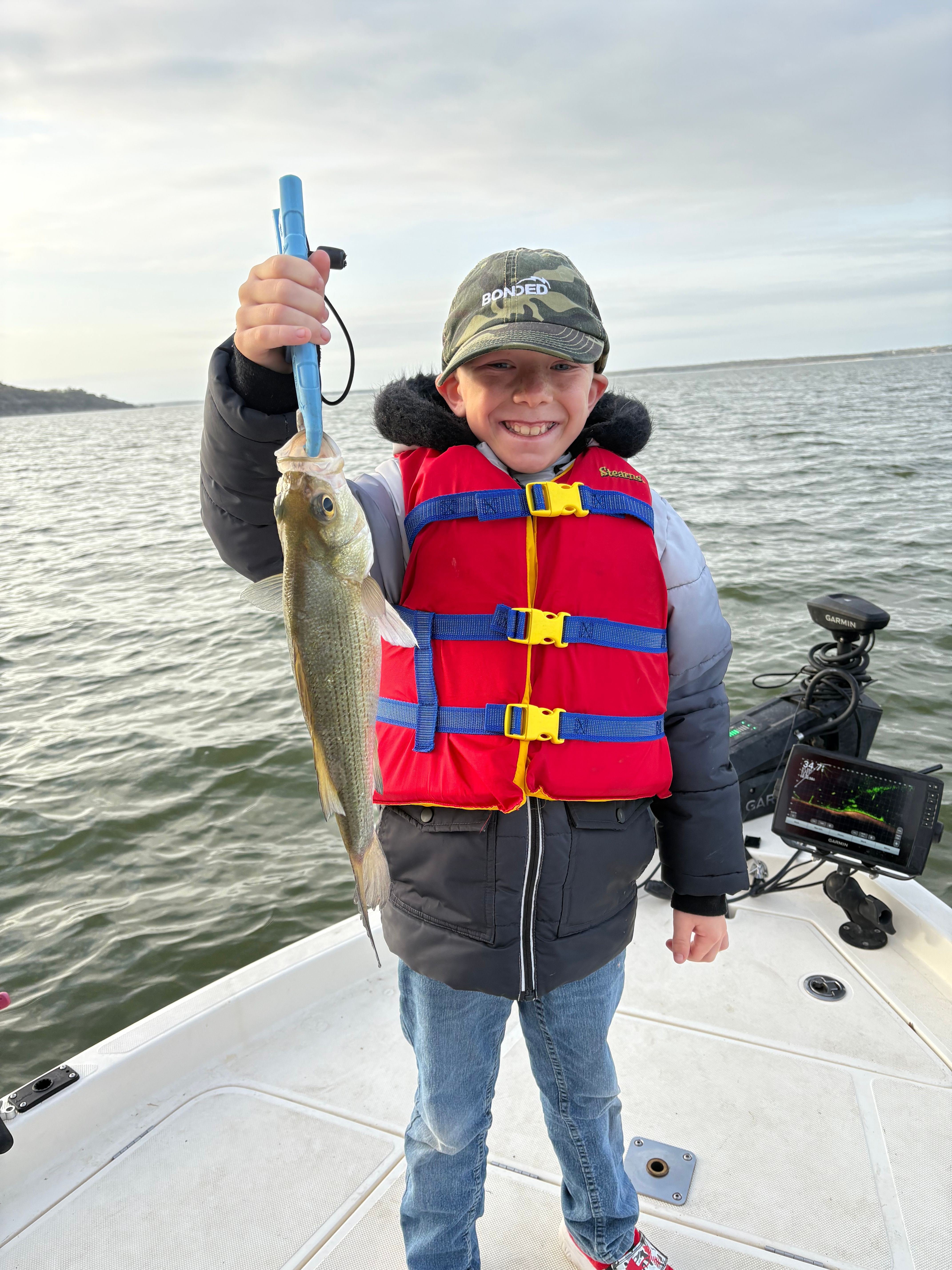 Fisherman with a single 19-inch catch