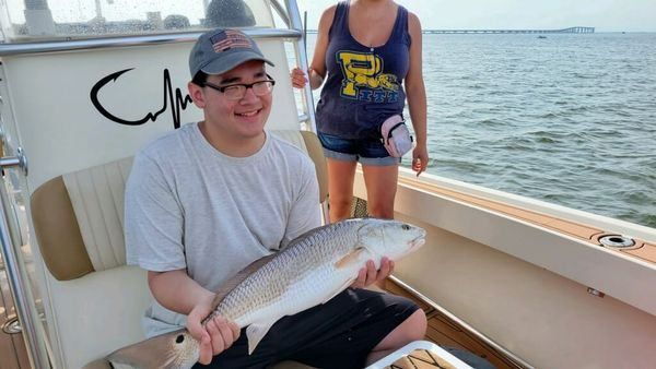 Single angler fishing in an unknown location