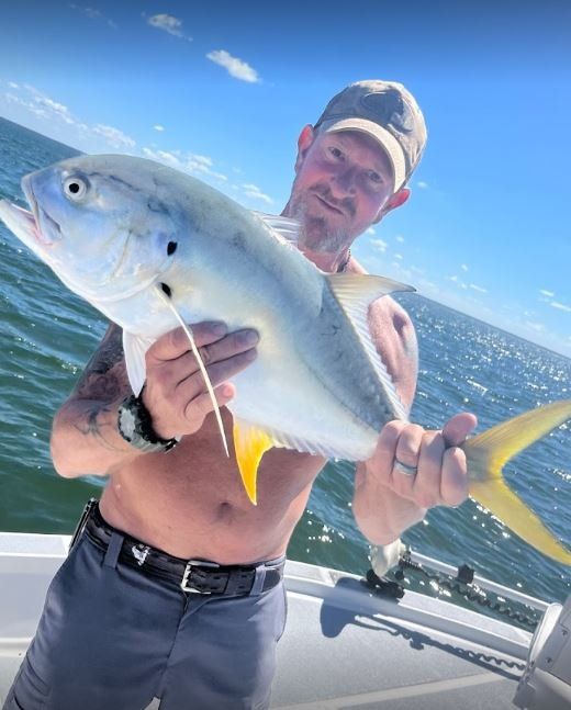 Crevalle Jack, a 18-inch fish caught while fishing