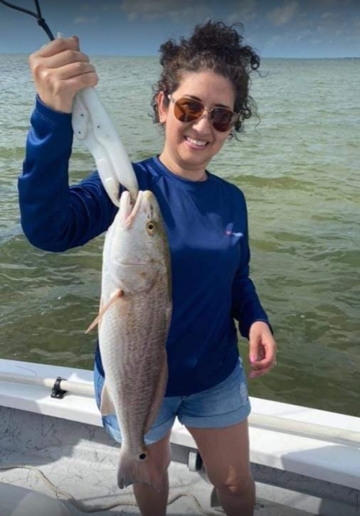 Redfish catch by angler in unknown location