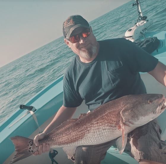 Redfish caught while fishing at unknown location