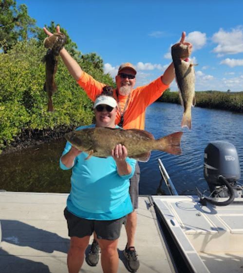 Two anglers fishing in an undisclosed location