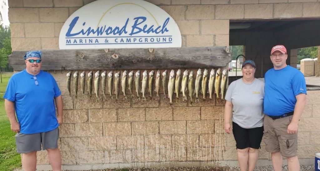 Three people fishing at unknown location