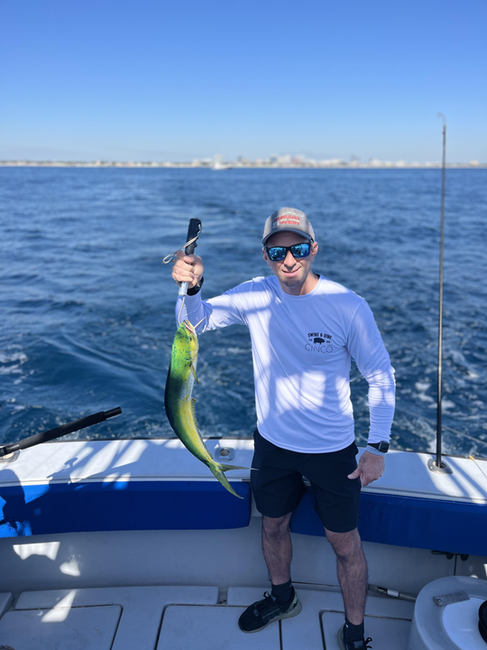 Caught a beauty on the open waters!