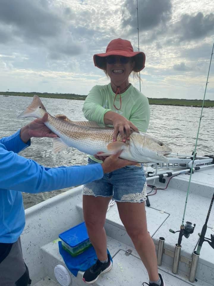 Fishing adventure with a large catch