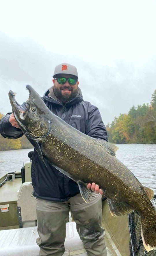 A single rainbow trout caught while fishing