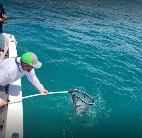 Fishing at a scenic location