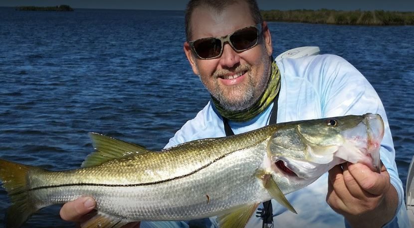Snook fish caught while fishing